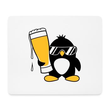 penguin sunglasses party celebrate beer alcohol gla - Mouse Pad (horizontal) - white - Front