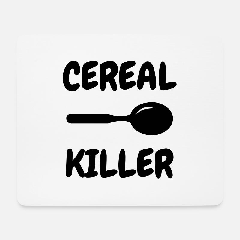 Cereal Killer - Humor - Funny - Joke - Friend - Mousepad (Querformat) - Weiß
