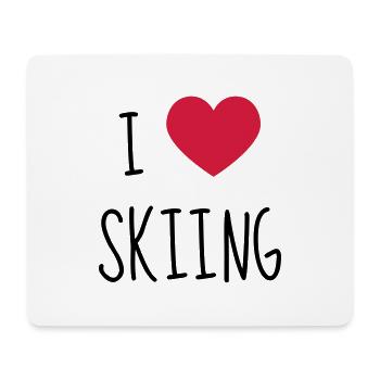 Skifahren Skifahrer Sport Ski Spieler - Mousepad (Querformat) - Weiß - Vorne