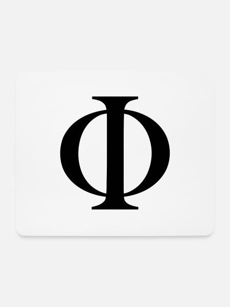 phi - Mousepad (Querformat) - Weiß