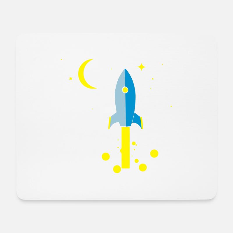Rakete - Mousepad (Querformat) - Weiß