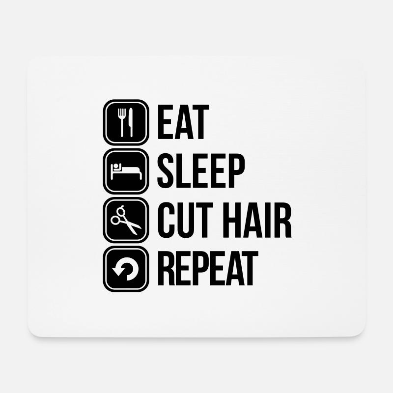 Friseur - Mousepad (Querformat) - Weiß