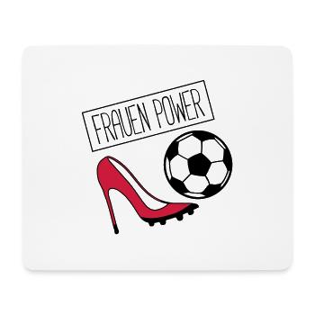 frauen power fussball - Mousepad (Querformat) - Weiß - Vorne