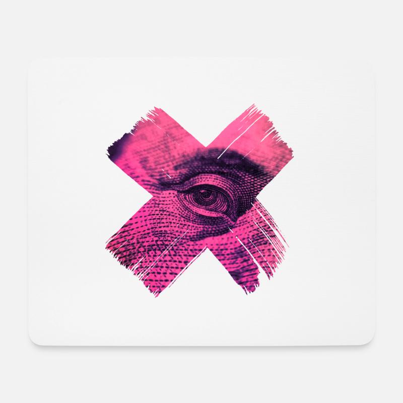 alles sehendes auge - Mousepad (Querformat) - Weiß