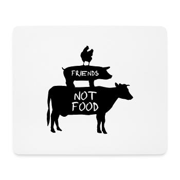 Vegan - Animals are Friends - Mouse Pad (horizontal) - white - Front