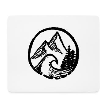 Logo Mountains, Forest & Wave - Mouse Pad (horizontal) - white - Front