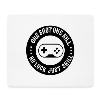ONE SHOT ONE KILL ! Personalisierbar - Mousepad (Querformat) - Weiß - Vorne