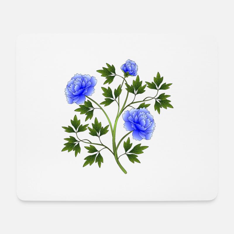 Blumen - Mousepad (Querformat) - Weiß