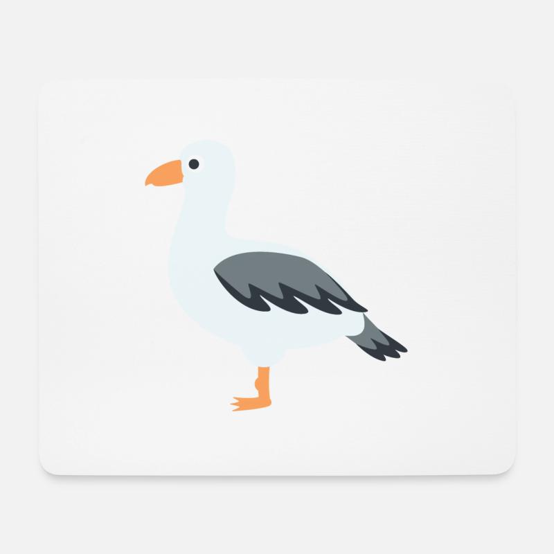 Möwe - Mousepad (Querformat) - Weiß