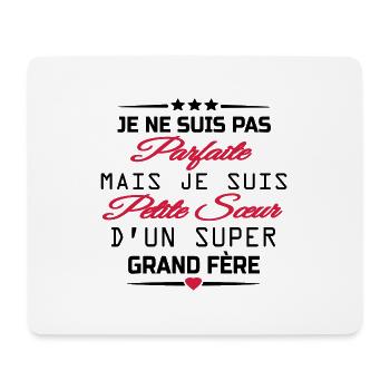 pas parfaite mais petite soeur - Tapis de souris (format paysage) - blanc - Devant