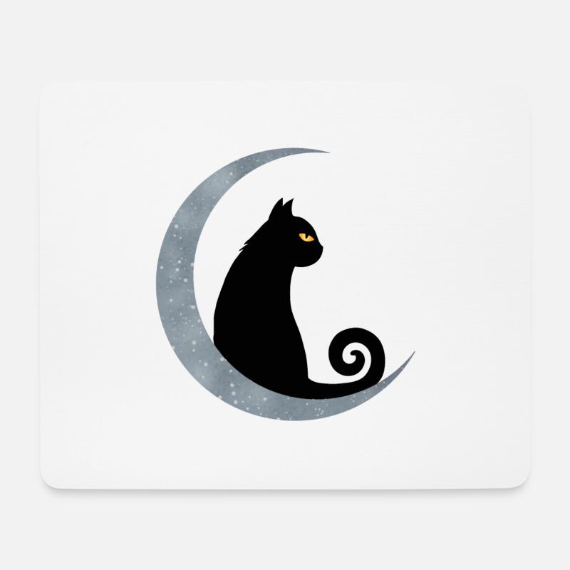 Moon Cat - Mouse Pad (horizontal) - white