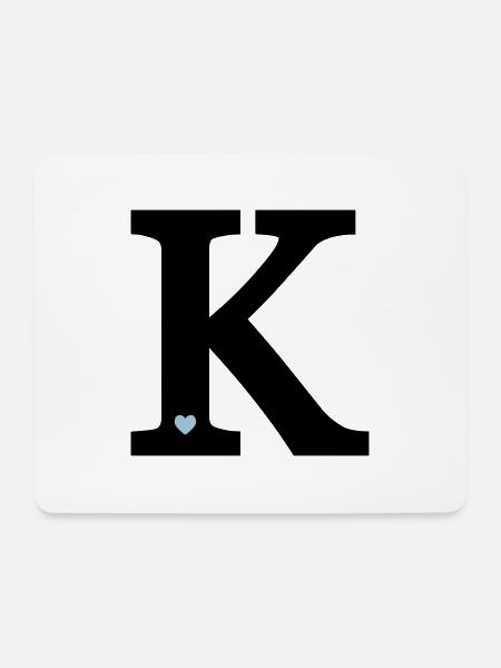 Buchstabe K Anfangsbuchstabe - Mousepad (Querformat) - Weiß