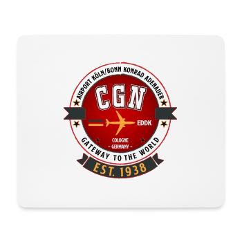 CGN Airport Cologne Bonn Germany - Vintage Design - Mouse Pad (horizontal) - white - Front