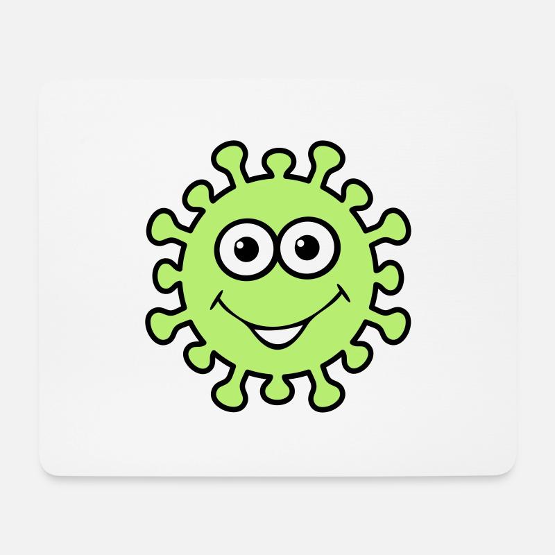 Happy virus - Mouse Pad (horizontal) - white