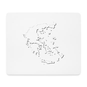 Greece map as an outline - Mouse Pad (horizontal) - white - Front