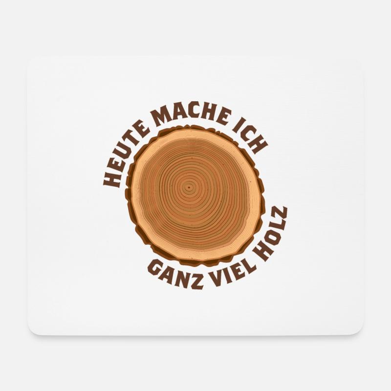 Holz Baumstamm Geschenk Holz machen Brennholz - Mousepad (Querformat) - Weiß