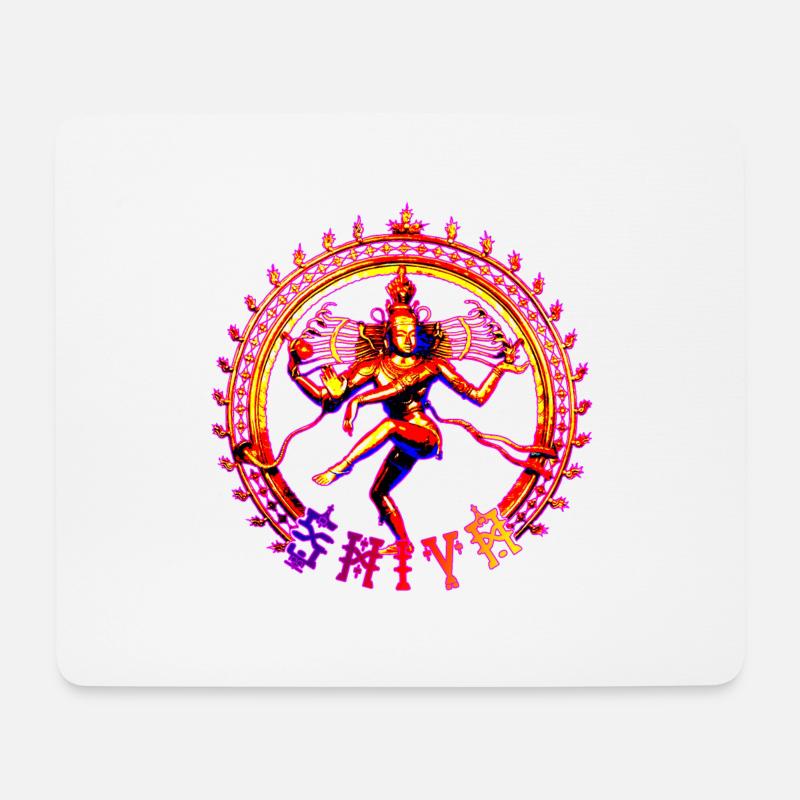 Shiva - Mousepad (Querformat) - Weiß