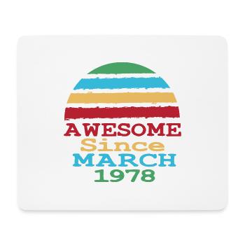 Awesome Since March (1978) - Mouse Pad (horizontal) - white - Front