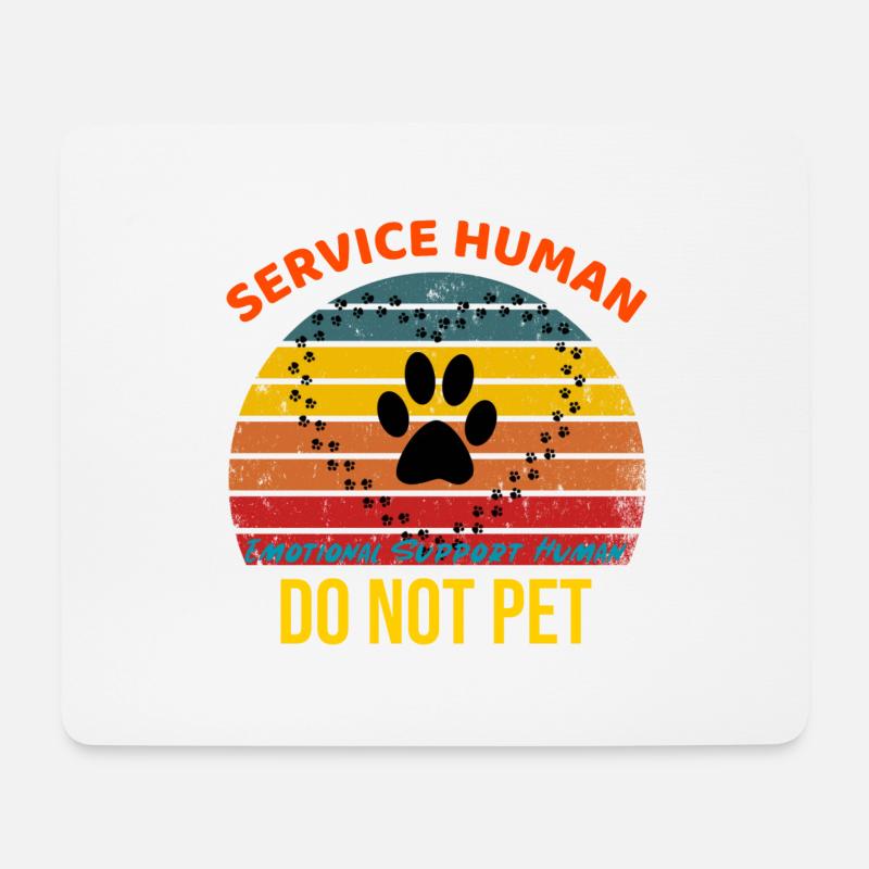 Service Mensch, Emotionale Unterstützung Mensch - Mousepad (Querformat) - Weiß