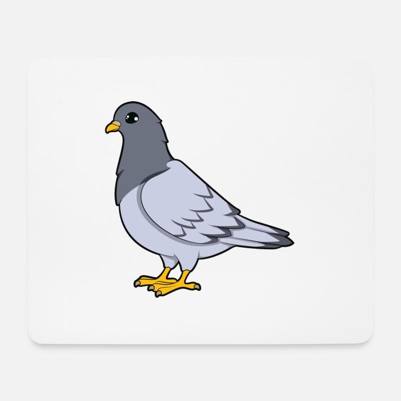Taube - Mousepad (Querformat) - Weiß