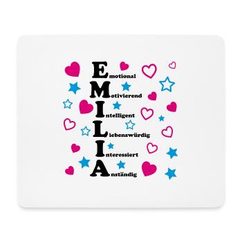 Emilia - Mousepad (Querformat) - Weiß - Vorne
