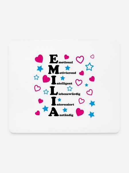 Emilia - Mousepad (Querformat) - Weiß