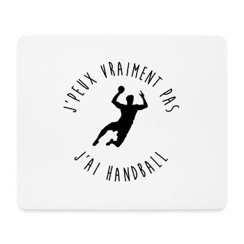J'peux vraiment pas, j'ai handball - Tapis de souris (format paysage) - blanc - Devant