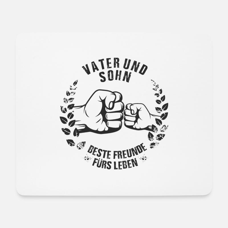 Vater und Sohn - Mousepad (Querformat) - Weiß