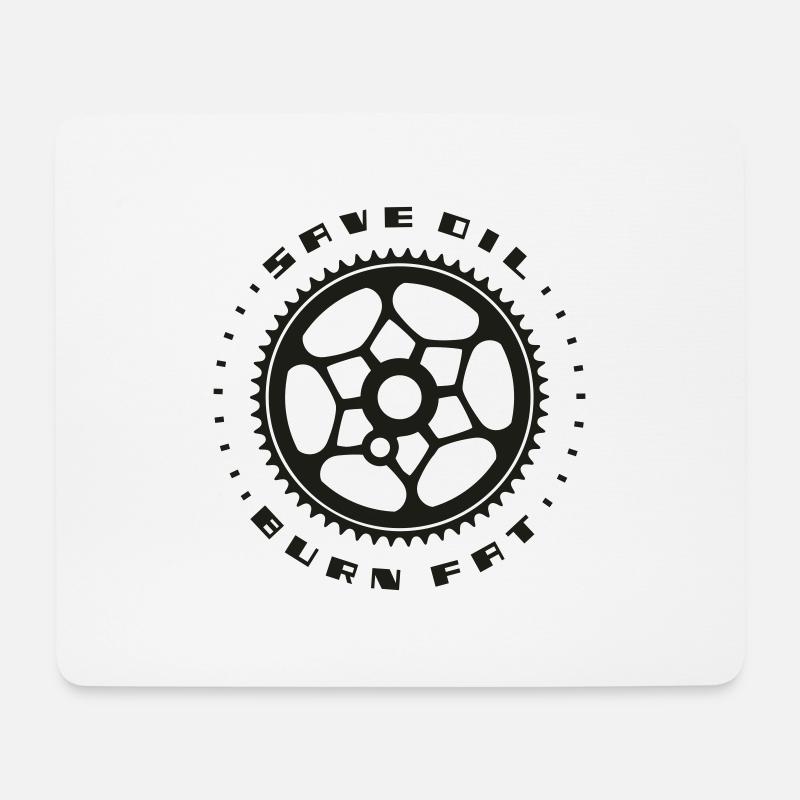 Save Oil - Burn Fat - Mousepad (Querformat) - Weiß