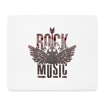 Rock - Tapis de souris (format paysage) - blanc - Devant