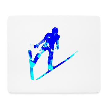 Ski Jumping Men Women Ski Jumper Ski Flying - Mouse Pad (horizontal) - white - Front