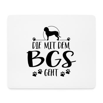 DIE MIT BGS GEHT Hundespruch Jagdhunde Wilsigns - Mousepad (Querformat) - Weiß - Vorne