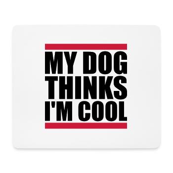 Dog thinks in the cool - Mouse Pad (horizontal) - white - Front