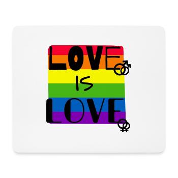 L’amour est amour - Tapis de souris (format paysage) - blanc - Devant