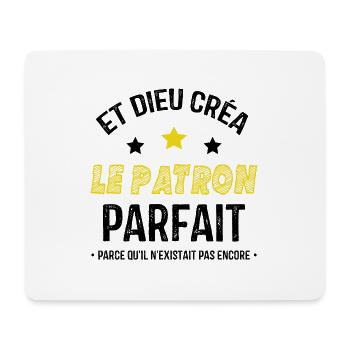Et dieu créa le patron parfait - Tapis de souris (format paysage) - blanc - Devant