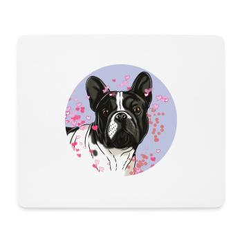 French Bulldog T-shirt. - Mouse Pad (horizontal) - white - Front
