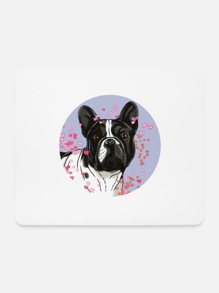 French Bulldog T-shirt. - Mouse Pad (horizontal) - white