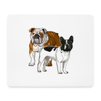 English and French Bulldog T-Shirt. - Mouse Pad (horizontal) - white - Front