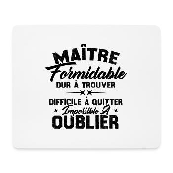 Maître Formidable Idée Cadeau Maître D'école - Tapis de souris (format paysage) - blanc - Devant