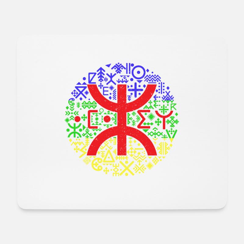 AMAZIGH MOTIVE BERBERE Z AMAZIGH BERBER FLAGGE - Mousepad (Querformat) - Weiß