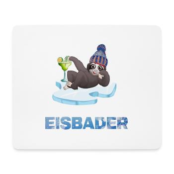 eisbaden winterbader cool icebath kälteresistent - Mousepad (Querformat) - Weiß - Vorne