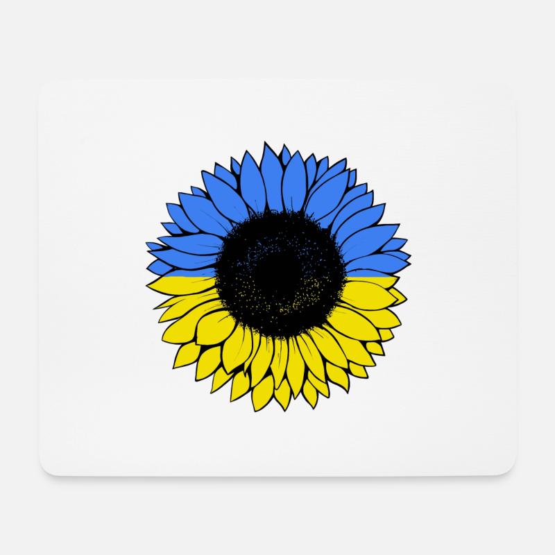 Sunflower Ukraine Sonnenblume - Mousepad (Querformat) - Weiß