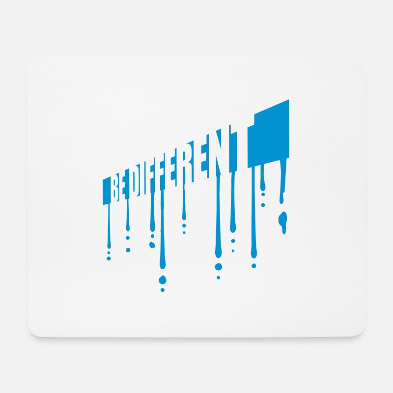 Be different Logo Design - Mousepad (Querformat) - Weiß