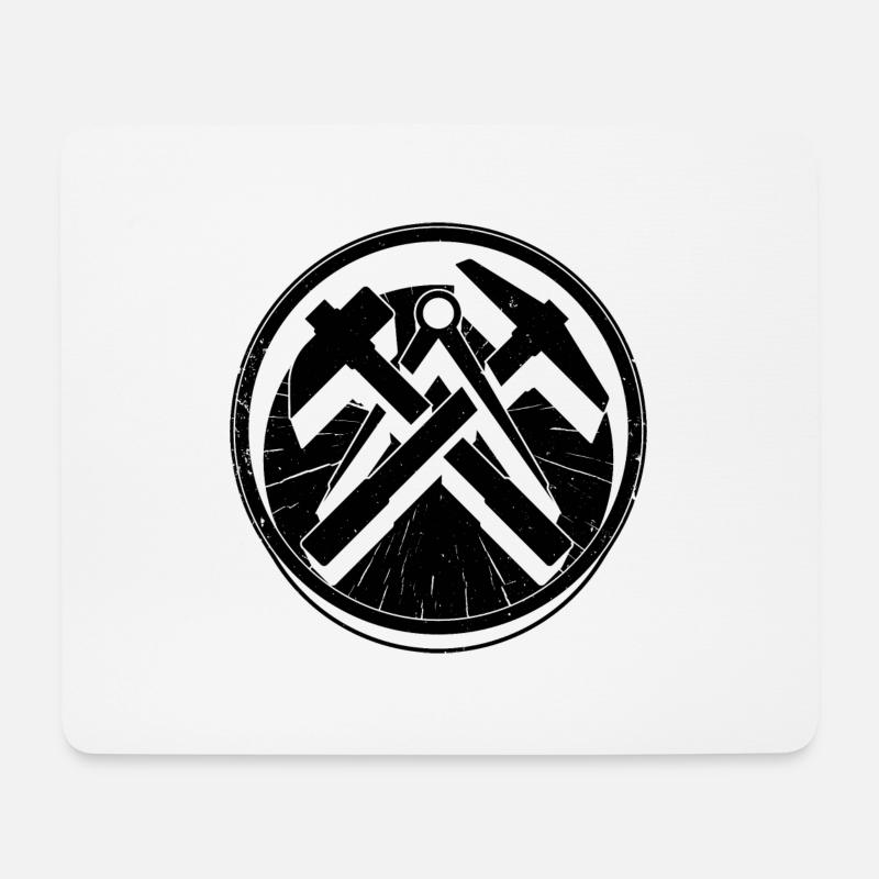 Dachdecker Zunft Wappen Handwerk Handwerker Dach - Mousepad (Querformat) - Weiß