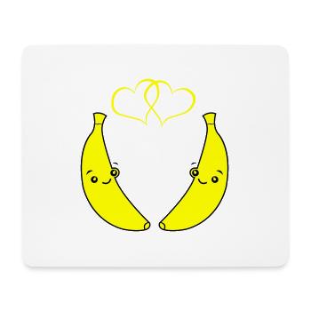 Bananes amoureuses - Tapis de souris (format paysage) - blanc - Devant