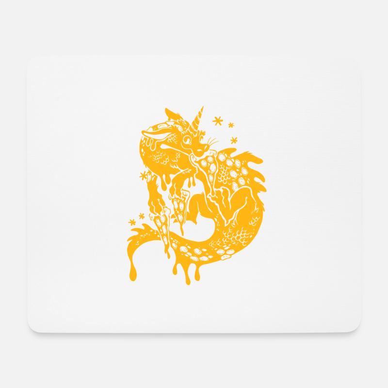Pizza Dragon - Mouse Pad (horizontal) - white