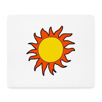 Sonne Sommer Aquarell Natur Strand Himmel Vektor - Mousepad (Querformat) - Weiß - Vorne