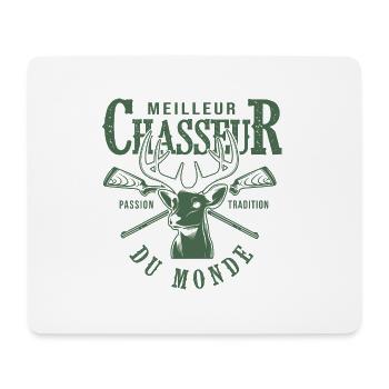 meilleur chasseur du monde cadeau papa papy chasse - Tapis de souris (format paysage) - blanc - Devant
