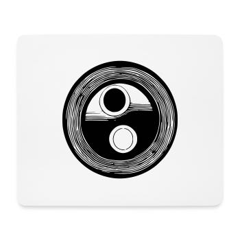 Yin Yang Signe Symbole Paix Bonheur Vecteur 12 - Tapis de souris (format paysage) - blanc - Devant
