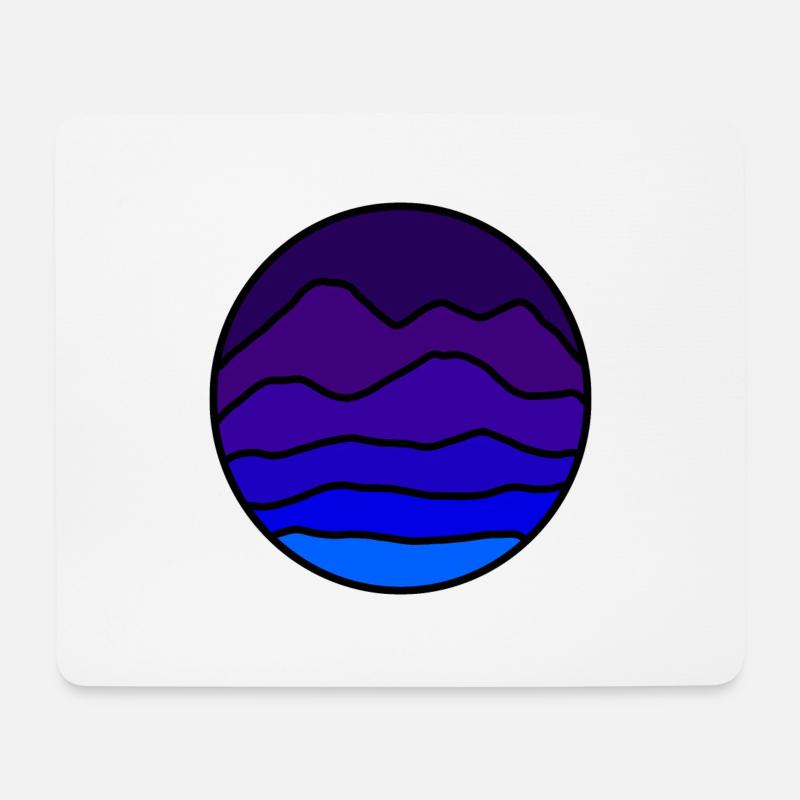 Farbige Berge - Mousepad (Querformat) - Weiß